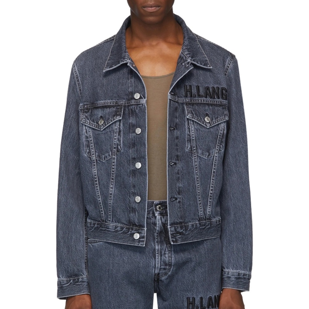 Helmut Lang Grey Denim Masc Trucker Jacket